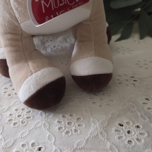 Musical Light-Up Reindeer Plush - Brown and Red - Picture 5 of 5